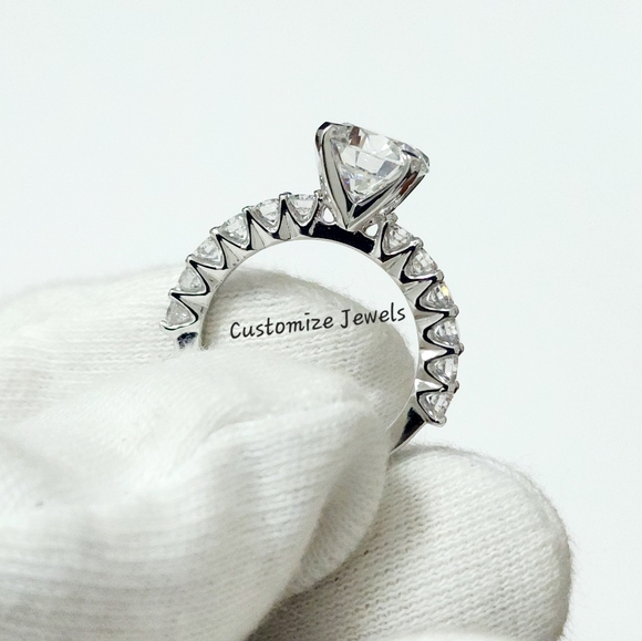 IGI 2.75 Carat.TW Round Cut Lab Diamond Engagement Ring 14k White Gold, E-VS1 - Picture 3 of 7